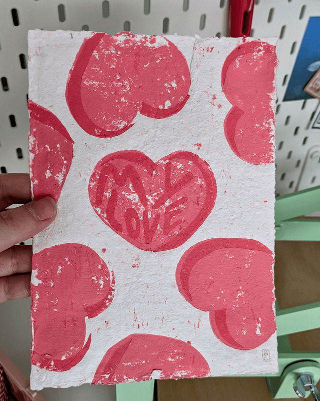 St-Valentin Papier recyclé rose