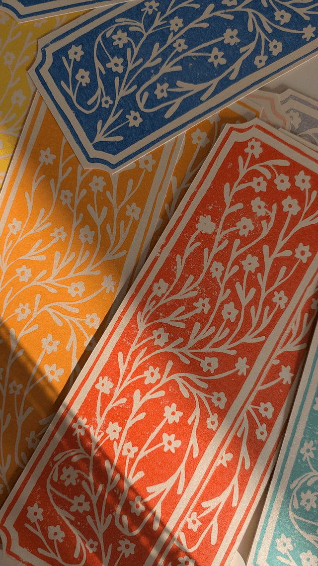 Marque page fleuri 