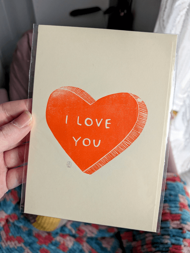 Carte de St-Valentin rouge