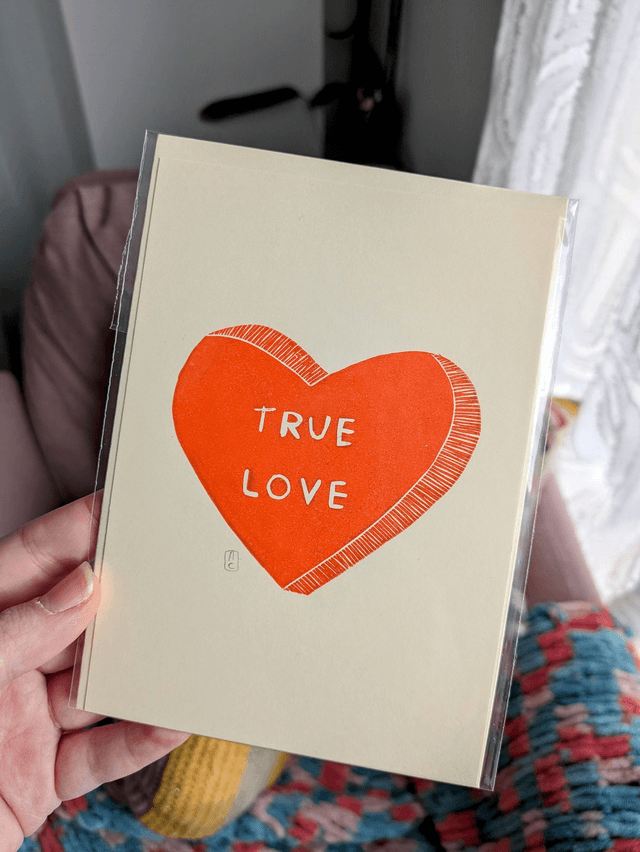 Carte de St-Valentin rouge
