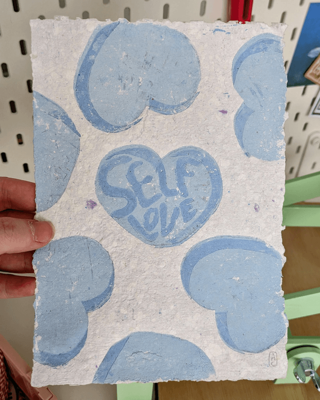 St-Valentin Papier recyclé bleu