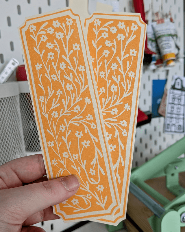 Marque page fleuri 