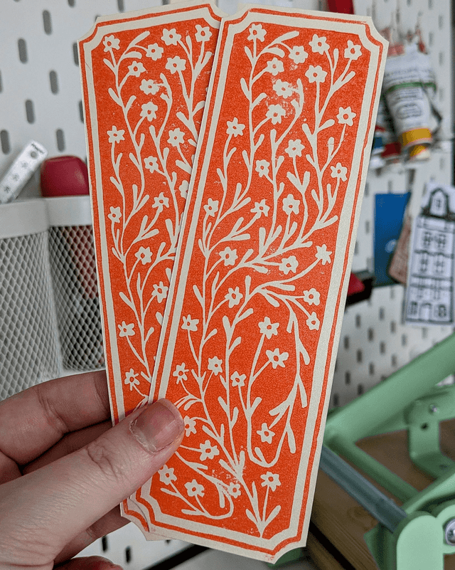 Marque page fleuri 