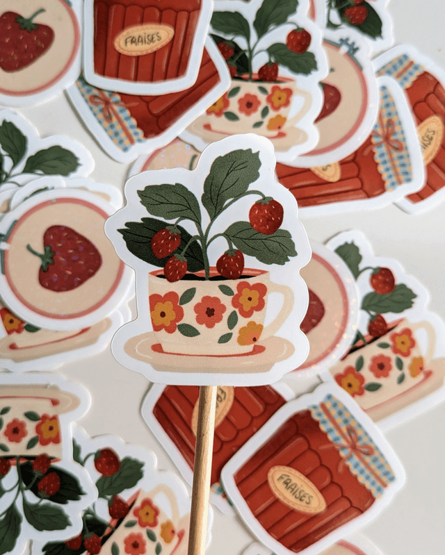 Stickers collection « Fraises des bois »