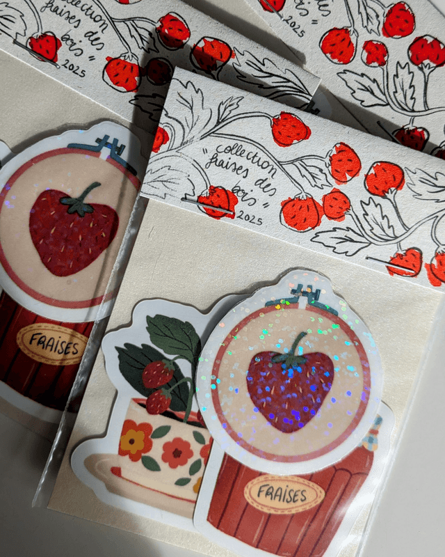 Stickers collection « Fraises des bois »