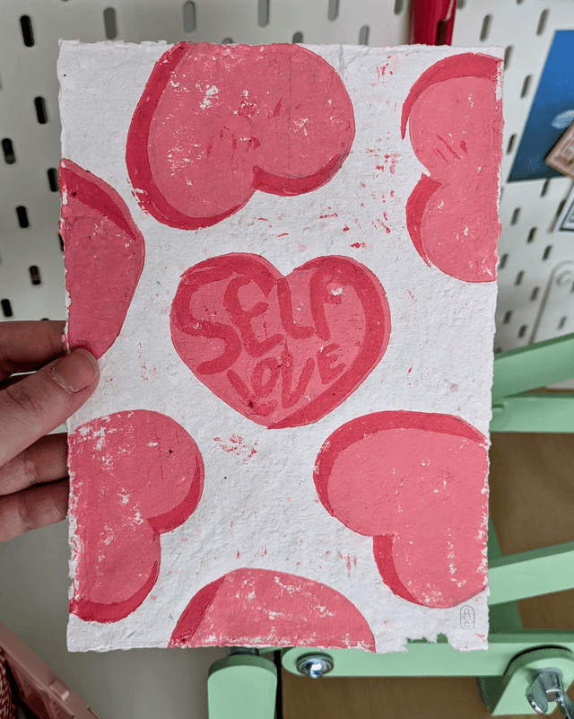 St-Valentin Papier recyclé rose