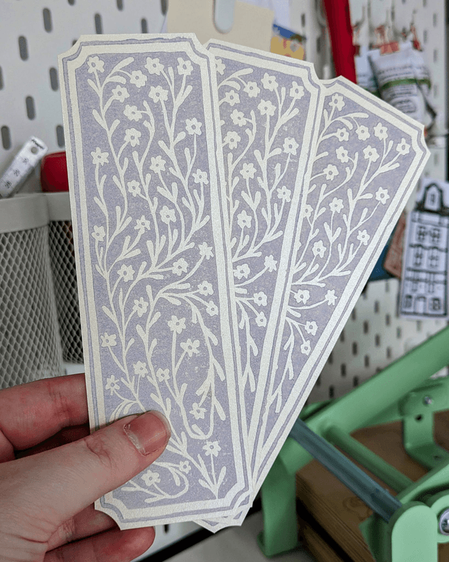 Marque page fleuri 