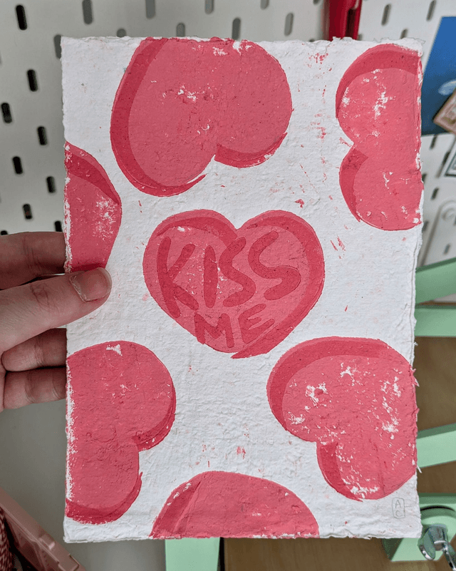 St-Valentin Papier recyclé rose