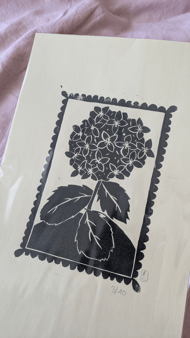 Portrait fleuri "Hortensia"