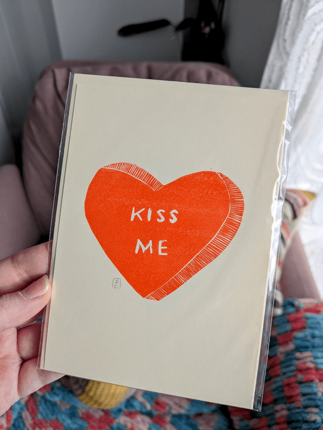 Carte de St-Valentin rouge