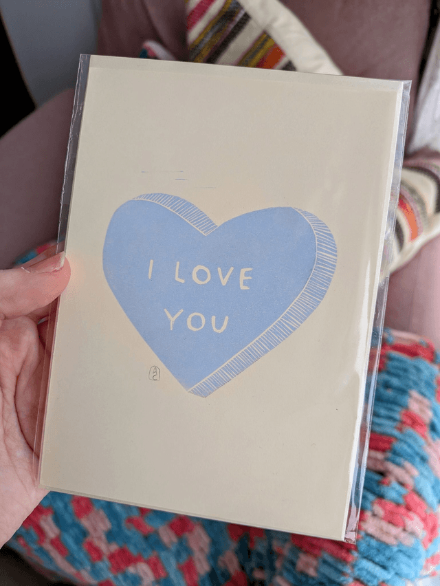 Carte de St-Valentin Bleu