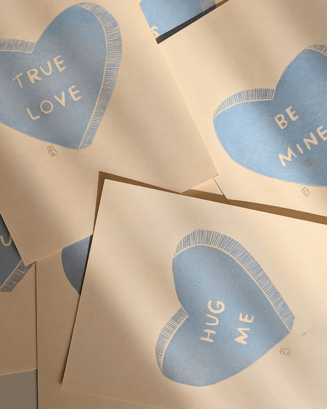 Carte de St-Valentin Bleu